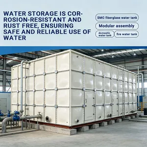 SMC FRP Modular Water Tank Corrosion Resistant Assembled Fiberglass Drinking Water Storage Tank thumbnail-1