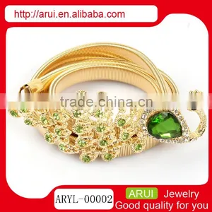 Fahion Adjustable Sexy Belly Chain Sapphire Peacock Waist Chain thumbnail-3