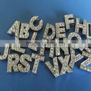 All Sufficient Polished High Quality Personalized Zinc Alloy Metal DIY Plain Slide Alphabet Letters thumbnail-4