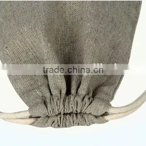 Reusable Plain Jute Bag /jute Drawstring Bag/ Promotion Bag thumbnail-2