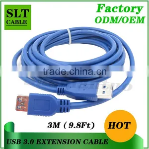 Shenlantuo Wholesales Price USB 3.0 Extension Cable A Male to A Female 3m USB 3.0 AM To AF Cable for Data Sync and Charging thumbnail-1