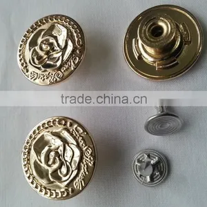 Ligh Gold High Gloss Zinc Alloy Removeable Jeans Tack Button -- JB1412009 thumbnail-4