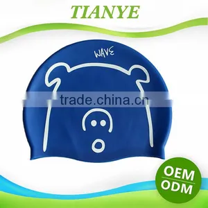 Cartoon Swimming Cap, Printing Silicone Swimming Cap For Kid thumbnail-4