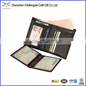 High Quality Factory Men's Genuine Leather Driver's License Wallet thumbnail-1