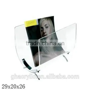 GH-RZ596 Acrylic Magazine Rack, Acrylic Slat Wall Magazine Rack ,customized Acrylic Magazine Display Rack thumbnail-4