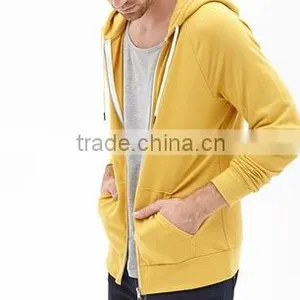 Zip and Tie Style Plain Custom Hoodies Men thumbnail-1