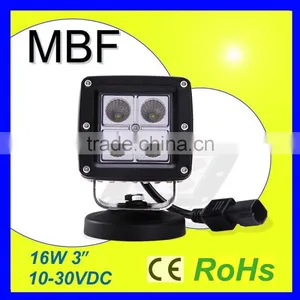 16W Square Motorcycle Car 4x4 LED Work Light thumbnail-1