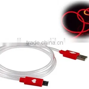 Hot Selling Factory Prices New Design Micro USB Data Cable With LED Light for Iphone 6 , USB Charger Cable thumbnail-1