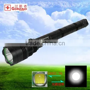 GOREAD Y62 Black Aluminum High Bright Rechargeable XML-T6 5 Mode 10W Led Flashlight thumbnail-1