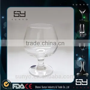 Mouth Blown Clear Crystal Lead-free Brandy Glass Snifter & Balloon thumbnail-4