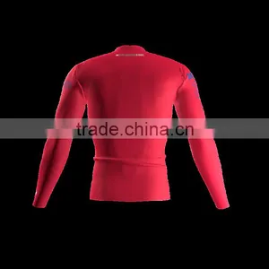Polyester Spandex Long Sleeves Thunder Compression Shirt/Rash Guard With Club Logo Player Name and Numbers at Sleeves thumbnail-2