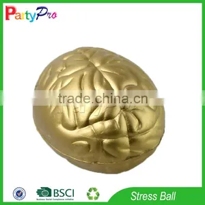 Partypro Hotsale Custom Logo Wholesale PU Foam Golden Brain Stress Ball thumbnail-1