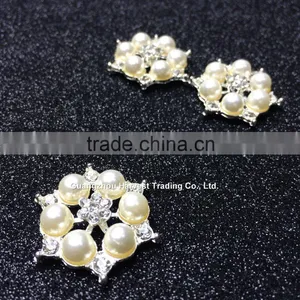 Six Pearl Rhinestone Embellishment,flower Center Brooches thumbnail-1