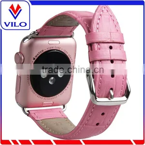 Crocodile Pattern Genuine Leather Watch Band For IWatch, For IWatch Leather Wrist Strap Band thumbnail-1