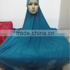 H302 New Style Big Size Hijab With Stones,no Stiff on Front,pray Hijab thumbnail-2