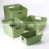 Plastic Woven Straps Baskets, Set of 4 thumbnail-5