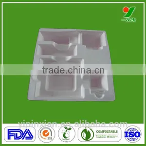 Eco-friendly Recycled Sugarcane Molded Pulp Packaging Tray thumbnail-1