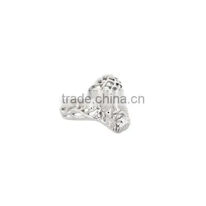 Jesus Head Pattern Design 925 Sterling Silver Ring thumbnail-1