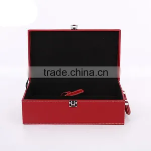 Hot Selling Luxury PU Leather Wine Bottle Shape Box thumbnail-5