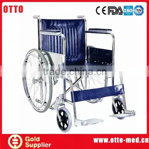 Elderly Wheelchair Pedal Steel Manual Wheelchair thumbnail-1