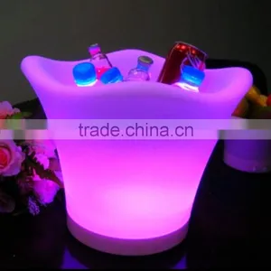 Acrylic Circular Wine Led Ice Bucket Table Party Cooler China Factory thumbnail-1