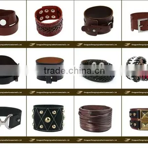 Custom Wholesale High Qulity Leather Bracelets All Kinds of Leather Bracelets for Men thumbnail-1