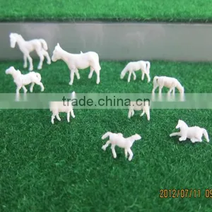 Miniature Plastic Model Animal for HO Scale, 1/87 Scale Resin Plastic Artificial Model Horse thumbnail-2