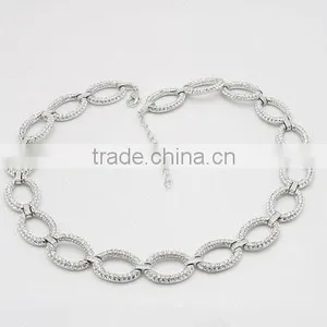 925 Silver Crystal Engagement Full Set Jewellery thumbnail-2
