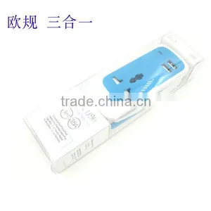 EU Power Outlet Wall With Two Usb for Europe Coutries thumbnail-5