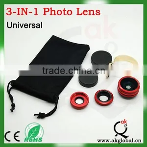 Universal 3in1 Clip-On Fish Eye Lens Wide Angle Macro Mobile Phone Lens For IPhone thumbnail-4