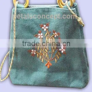 PP Laminated Jute Hand Bag With Silky Cord Handle thumbnail-1