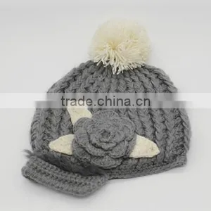 2015 New Design Wool Handmade Knitted Hat For Unisex thumbnail-5