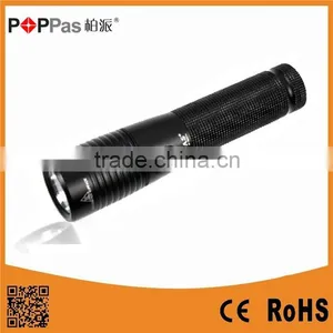 POPPAS-807 3w 150lumens Aluminum Flat LED Flashlight Strong Light Flashlight thumbnail-1
