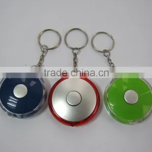 HEYU Promotion Round Plastic Mini Led Keychain Light for Flat thumbnail-1