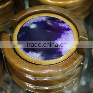 Hot Sale Natural Agate Cup Coaster for Gift thumbnail-2
