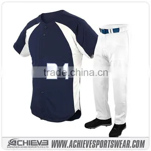 2016 Sublimated Baseball Jersey Wholesale Custom Baseball Shirts thumbnail-1