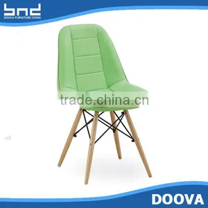Leisure Leather Chair Wood Legs Office Chair thumbnail-2