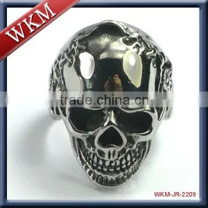 Year 2016 New Design Cheap Stainless Steel Skull Ring thumbnail-4