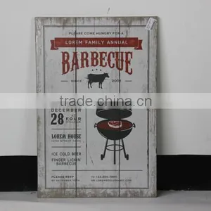 Vintage Wooden Wall Painting Hanging Decor thumbnail-1