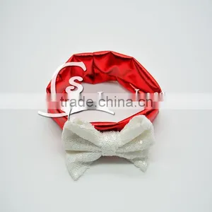Fashion Sweet Girls Hair Bands With Sequin Bow, Baby Christmas Gift New Designs Bow Tie Elastic Kids Hairbands thumbnail-1