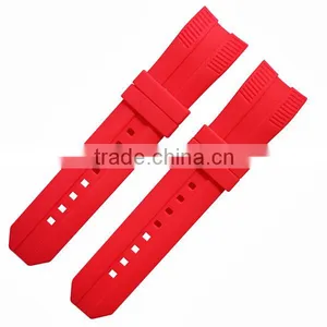 24mm Silicone 2 Pieces Red Watch Band thumbnail-5