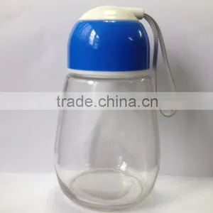 450ml Creative Portable Glass Water Bottle/sports Cup With pp Cap thumbnail-1