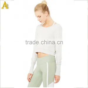 Custom Printing Women Blank Long Sleeve Plain Slim China t Shirt Factory thumbnail-2