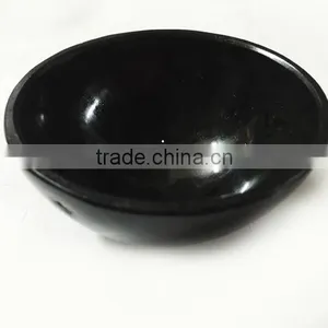 Black Tourmaline Agate Bowls | Prayer Bowls For Sale thumbnail-2