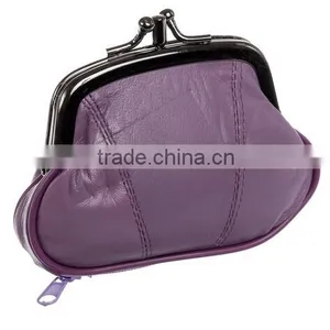 Factory Supplier Womens Leather Kiss Lock Coin Purse Fashion Coin Case thumbnail-5