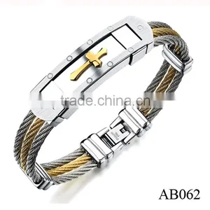 Wholesale Men's Fashion Solid 316l Stainless Steel Bracelet On Wholesaler thumbnail-3