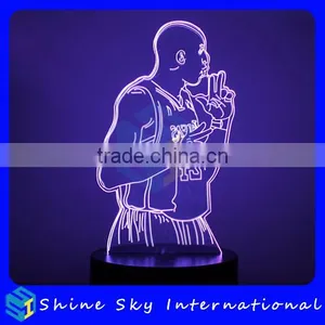 Customizable 7 Colors Light Flashing LED Night Light Creative Acrylic Decoration Night Light For Halloween Christmas thumbnail-5