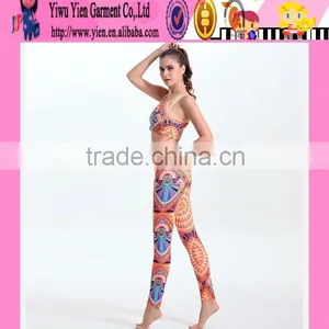Yiwu Wholesale Women Tights GYM Leggings Orange Spandex Women Tights GYM Leggings thumbnail-1