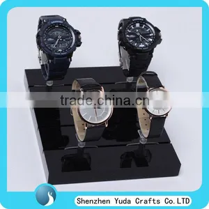 Black Watch Display Tray With Slots, Manafacture MDF Watch Stand With C Ring Holders thumbnail-3
