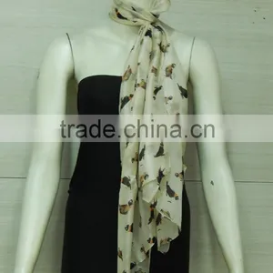 Fashionable Fancy Printed Silk Scarf 90*90cm thumbnail-6